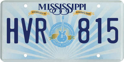 MS license plate HVR815