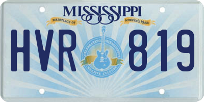 MS license plate HVR819