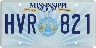 MS license plate HVR821