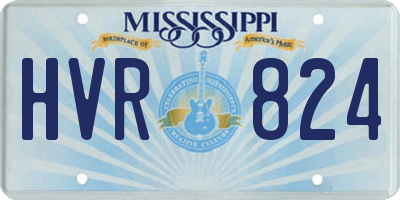MS license plate HVR824