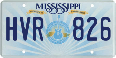 MS license plate HVR826