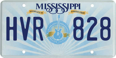 MS license plate HVR828