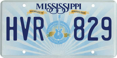 MS license plate HVR829