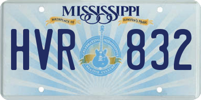 MS license plate HVR832