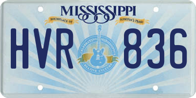 MS license plate HVR836