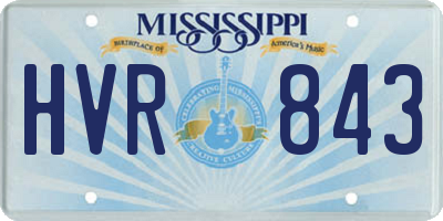 MS license plate HVR843