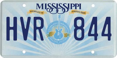 MS license plate HVR844