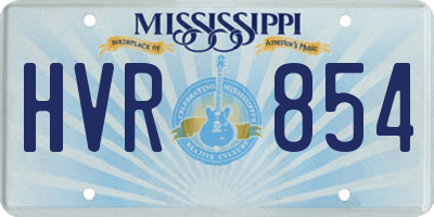MS license plate HVR854