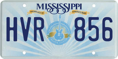 MS license plate HVR856