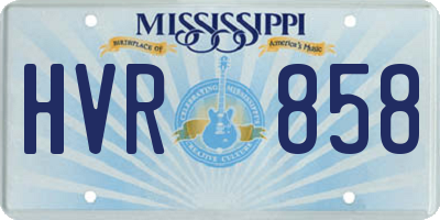MS license plate HVR858