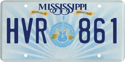 MS license plate HVR861
