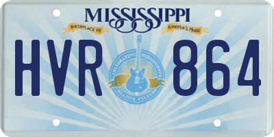 MS license plate HVR864
