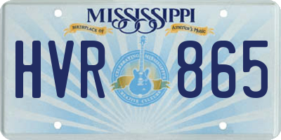 MS license plate HVR865