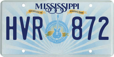 MS license plate HVR872