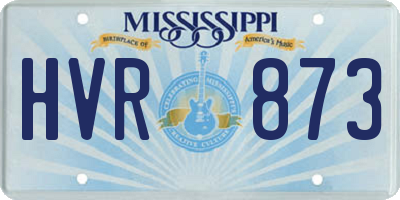 MS license plate HVR873
