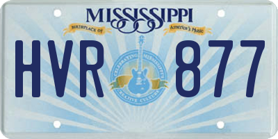 MS license plate HVR877