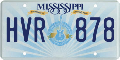 MS license plate HVR878