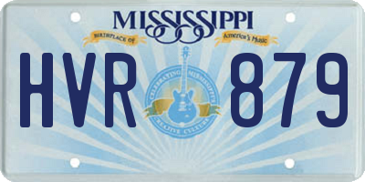 MS license plate HVR879
