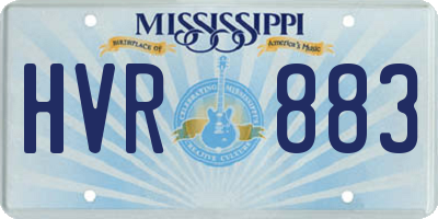 MS license plate HVR883