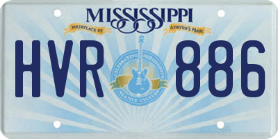 MS license plate HVR886