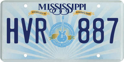 MS license plate HVR887