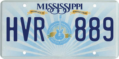 MS license plate HVR889