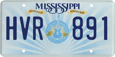 MS license plate HVR891