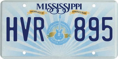 MS license plate HVR895