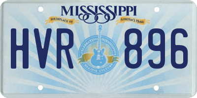 MS license plate HVR896