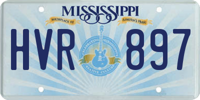MS license plate HVR897