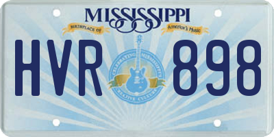MS license plate HVR898