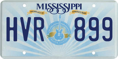 MS license plate HVR899