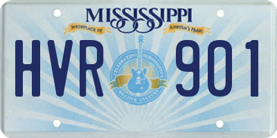 MS license plate HVR901