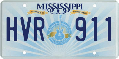MS license plate HVR911