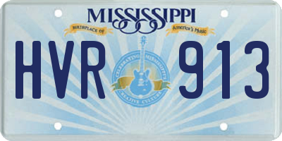 MS license plate HVR913