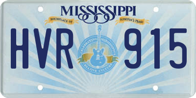 MS license plate HVR915