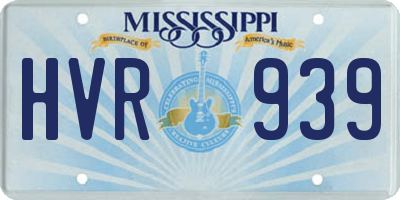 MS license plate HVR939
