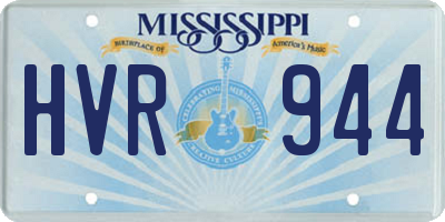 MS license plate HVR944