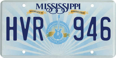 MS license plate HVR946
