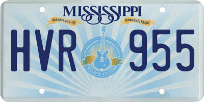 MS license plate HVR955