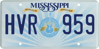 MS license plate HVR959