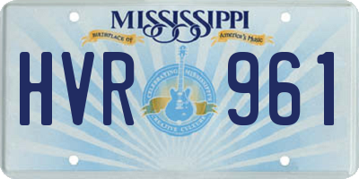 MS license plate HVR961
