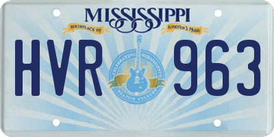 MS license plate HVR963