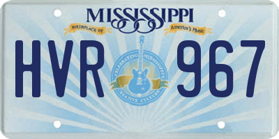 MS license plate HVR967