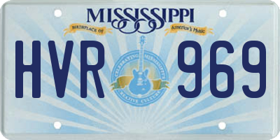 MS license plate HVR969