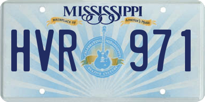 MS license plate HVR971