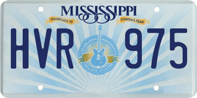 MS license plate HVR975
