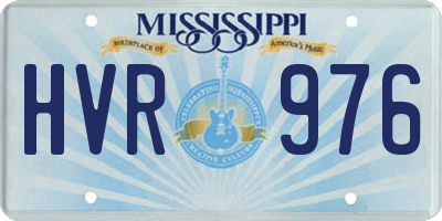 MS license plate HVR976