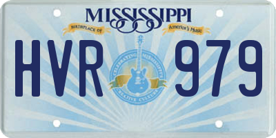 MS license plate HVR979