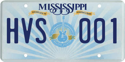MS license plate HVS001